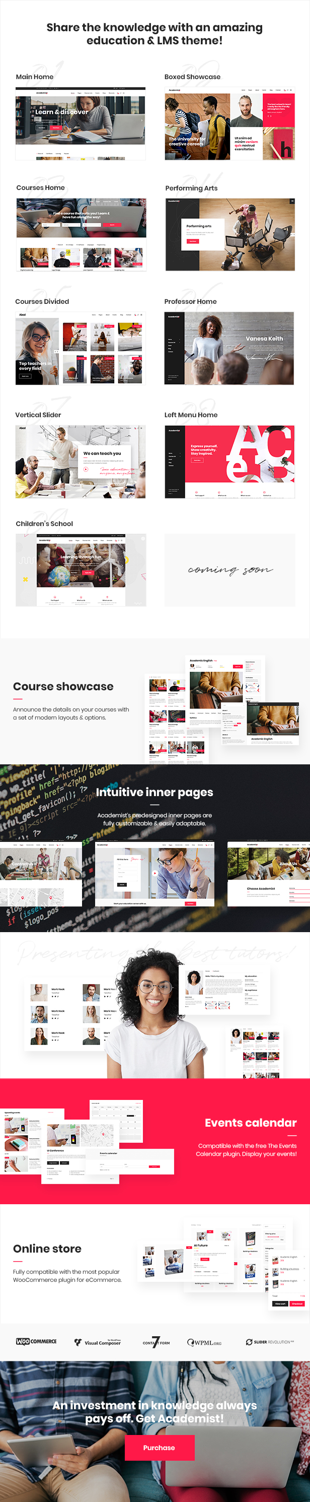 WordPress theme Academist - A Modern Learning Management System and Education Theme (Education)